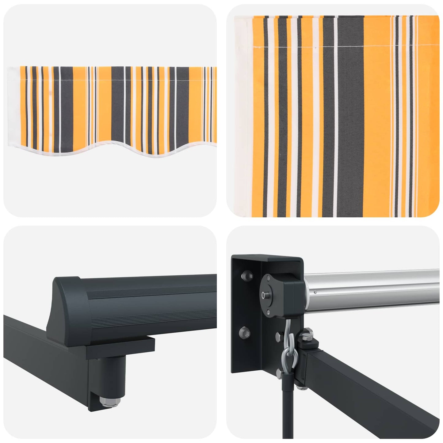 vidaXL Einziehbare Markise Mehrfarbig 500 x 300 cm
