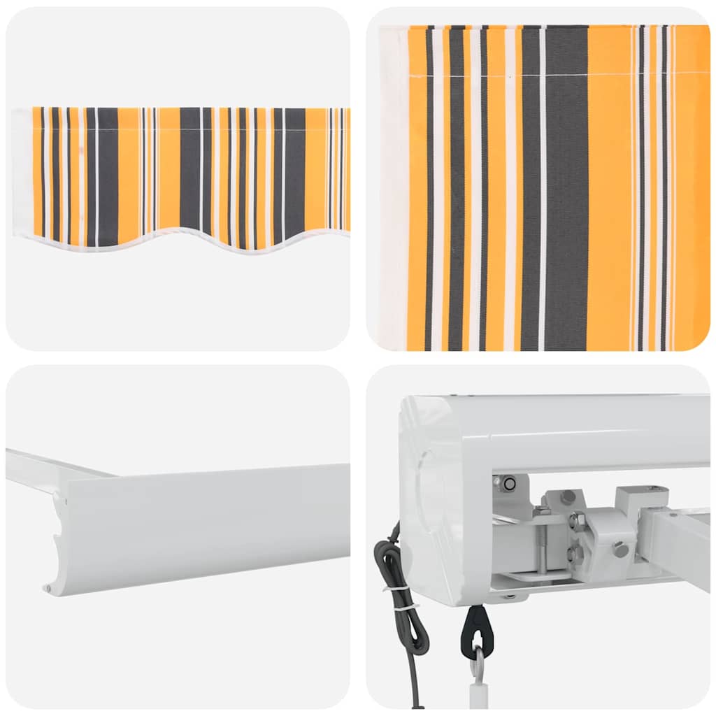 vidaXL Markise Mehrfarbig 500 x 300 cm Polyester und Aluminium