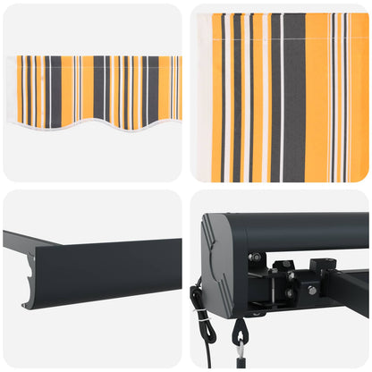 vidaXL Markise Mehrfarbig 500 x 300 x 165 cm Polyester und Aluminium