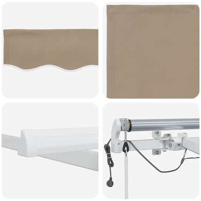 vidaXL Einziehbare Markise Beige 500 x 300 cm Polyester und Metall