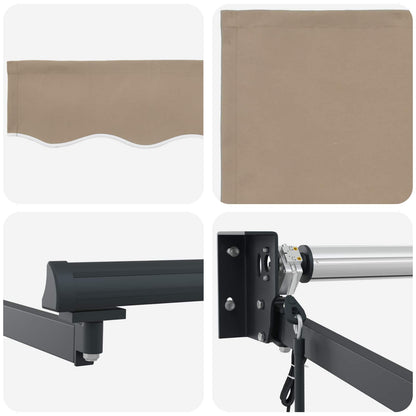 vidaXL Auvent beige 500 x 300 x 165 cm polyester et métal