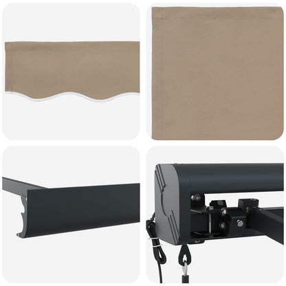 vidaXL Auvent beige 500 x 300 x 165 cm polyester et aluminium