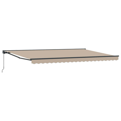 vidaXL Einziehbare Markise Beige 500 x 300 cm Polyester und Metall
