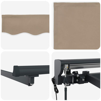 vidaXL Einziehbare Markise Beige 500 x 300 cm Polyester und Metall
