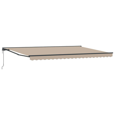 vidaXL Einziehbare Markise Beige 500 x 300 cm Polyester und Metall