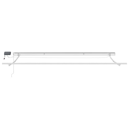 vidaXL Einziehbare Markise Weiß 500 x 300 cm Stoff und Stahl