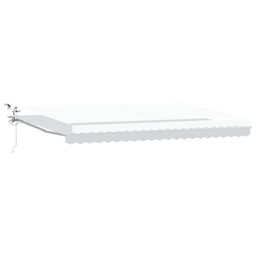 vidaXL Einziehbare Markise Weiß 500 x 300 cm Polyester und Metall