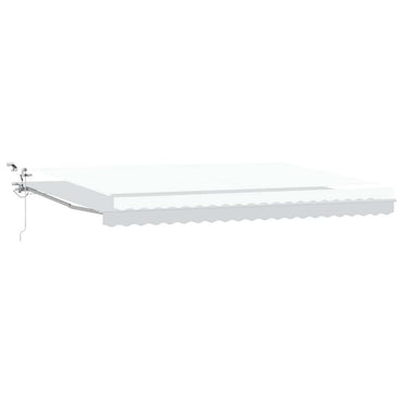 vidaXL Einziehbare Markise Weiß 500 x 300 cm Polyester und Metall