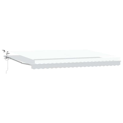 vidaXL Einziehbare Markise Weiß 500 x 300 cm Polyester und Metall