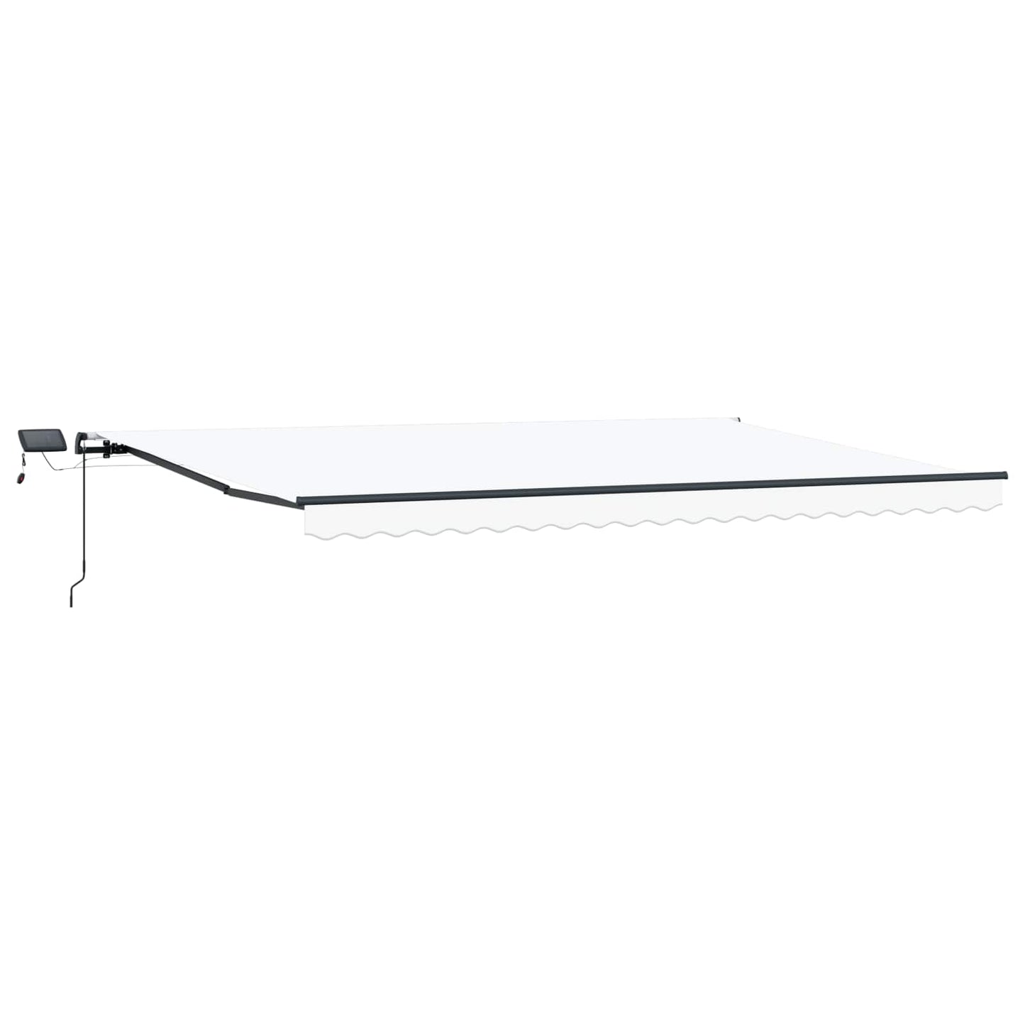 vidaXL Einziehbare Markise Weiß 500 x 300 cm Stoff