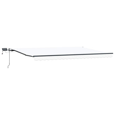 vidaXL Einziehbare Markise Weiß 500 x 300 cm Stoff