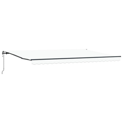 vidaXL Einziehbare Markise Weiß 500 x 300 cm Stoff und Aluminium
