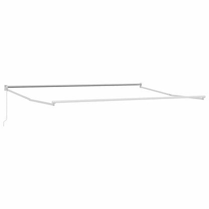vidaXL Einziehbare Markise Weiß 500 × 300 cm Stoff und Metall