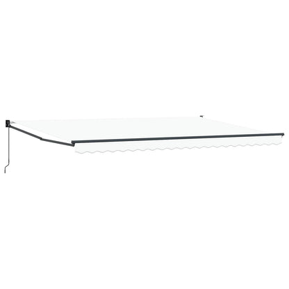 vidaXL Einziehbare Markise Weiß 500 × 300 cm Stoff und Metall