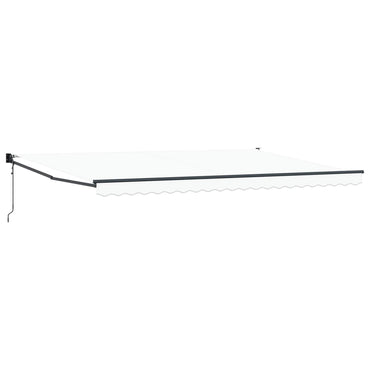 vidaXL Einziehbare Markise Weiß 500 × 300 cm Stoff und Metall