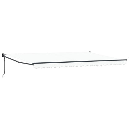vidaXL Einziehbare Markise Weiß 500 × 300 cm Stoff und Metall