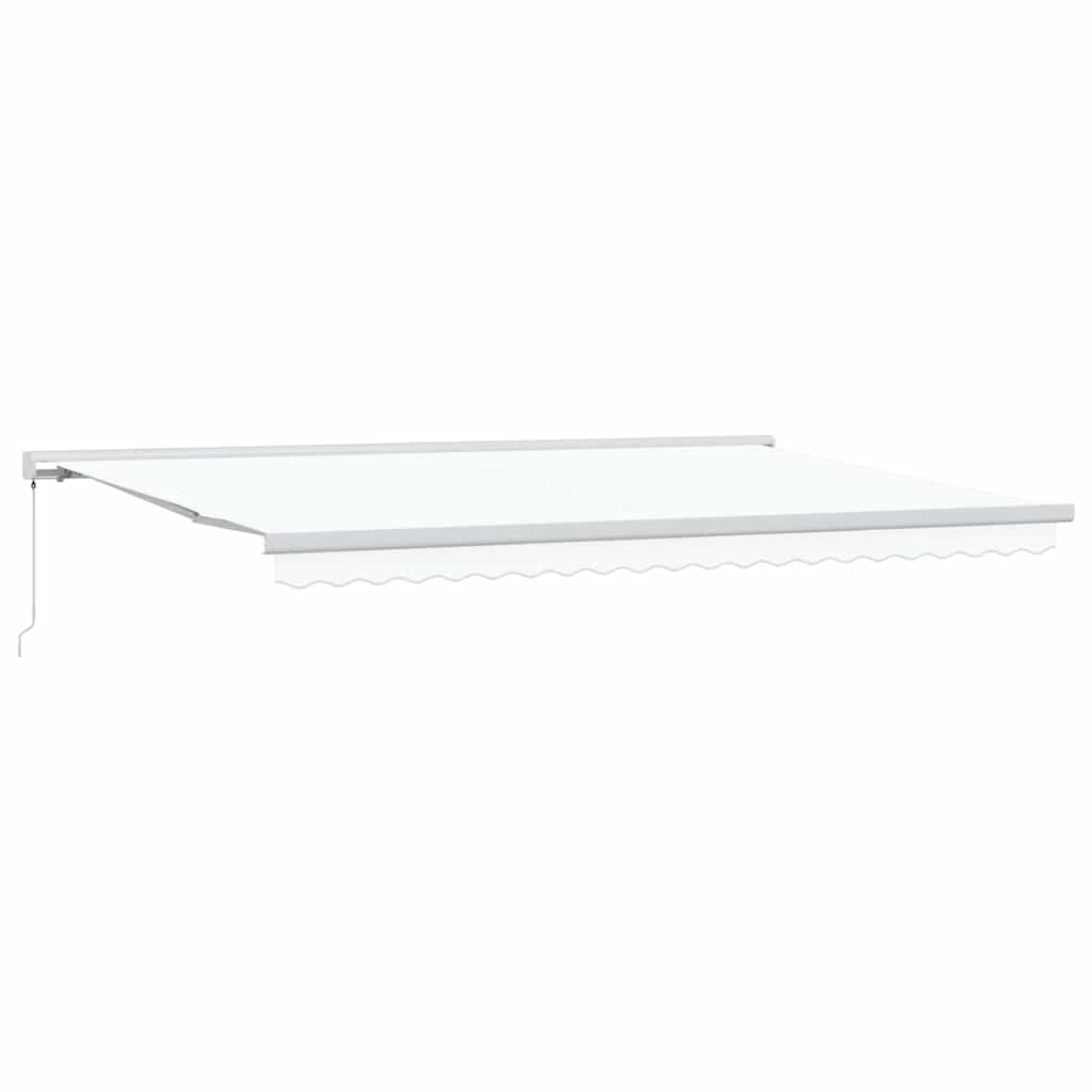 vidaXL Einziehbare Markise Weiß 500 x 300 cm Stoff und Metall