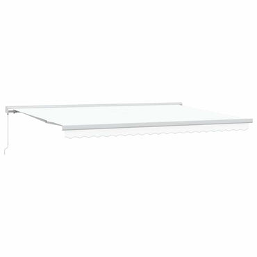 vidaXL Einziehbare Markise Weiß 500 x 300 cm Stoff und Metall