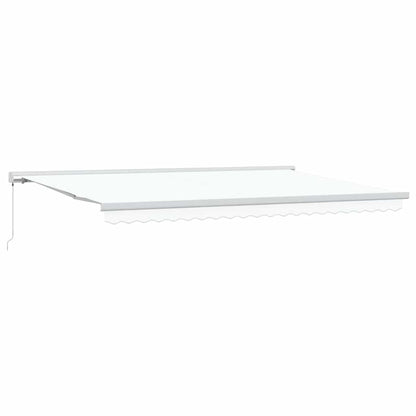 vidaXL Einziehbare Markise Weiß 500 x 300 cm Stoff und Metall