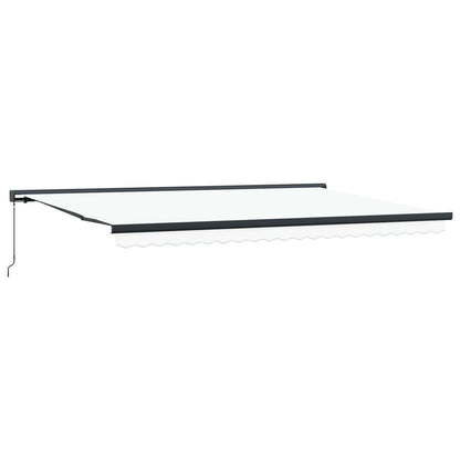 vidaXL Einziehbare Markise Weiß 500 x 300 cm Stoff und Metall