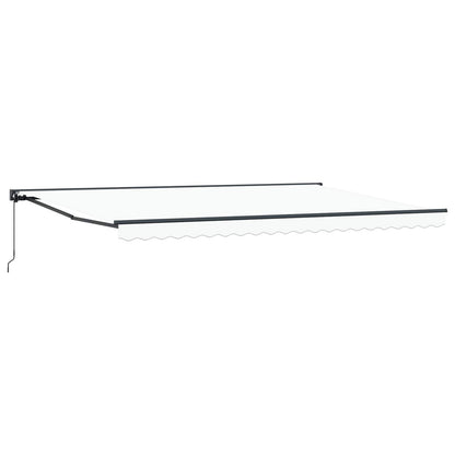 vidaXL Einziehbare Markise Weiß 500 x 300 cm Polyester und Metall