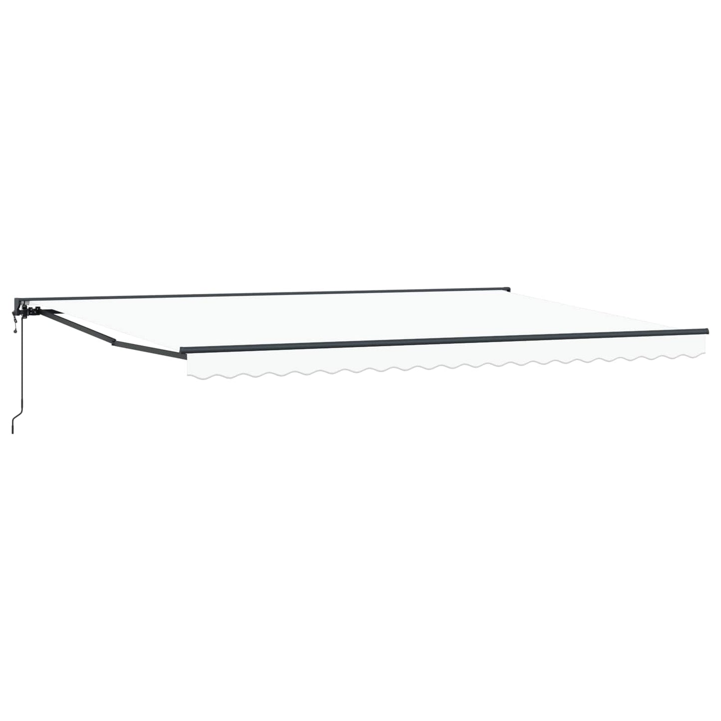 vidaXL Einziehbare Markise Weiß 500 x 300 cm Polyester und Metall