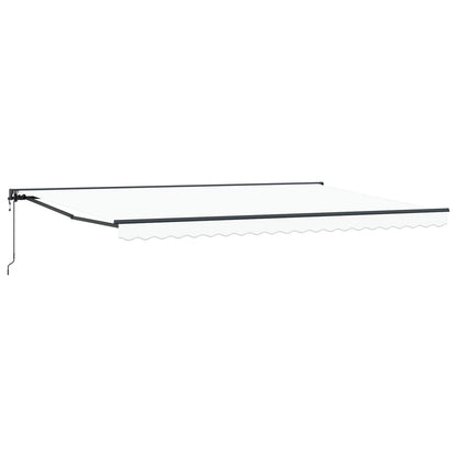 vidaXL Einziehbare Markise Weiß 500 x 300 cm Polyester und Metall