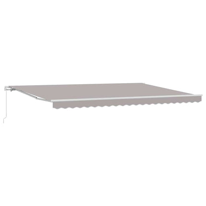 vidaXL Einziehbare Markise Hellgrau 500 × 300 cm Stoff und Metall