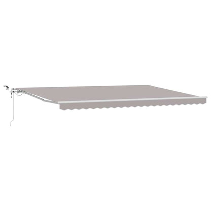 vidaXL Einziehbare Markise Hellgrau 500 x 300 cm Stoff und Metall