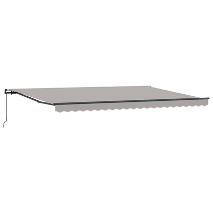 vidaXL Einziehbare Markise Hellgrau 500 x 300 cm Stoff