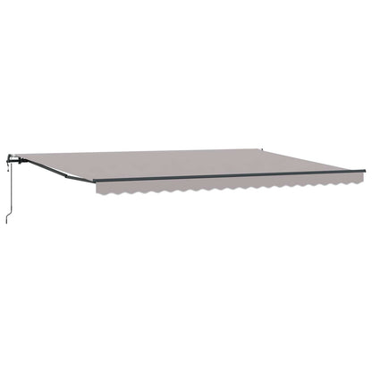 vidaXL Einziehbare Markise Hellgrau 500 x 300 cm Stoff
