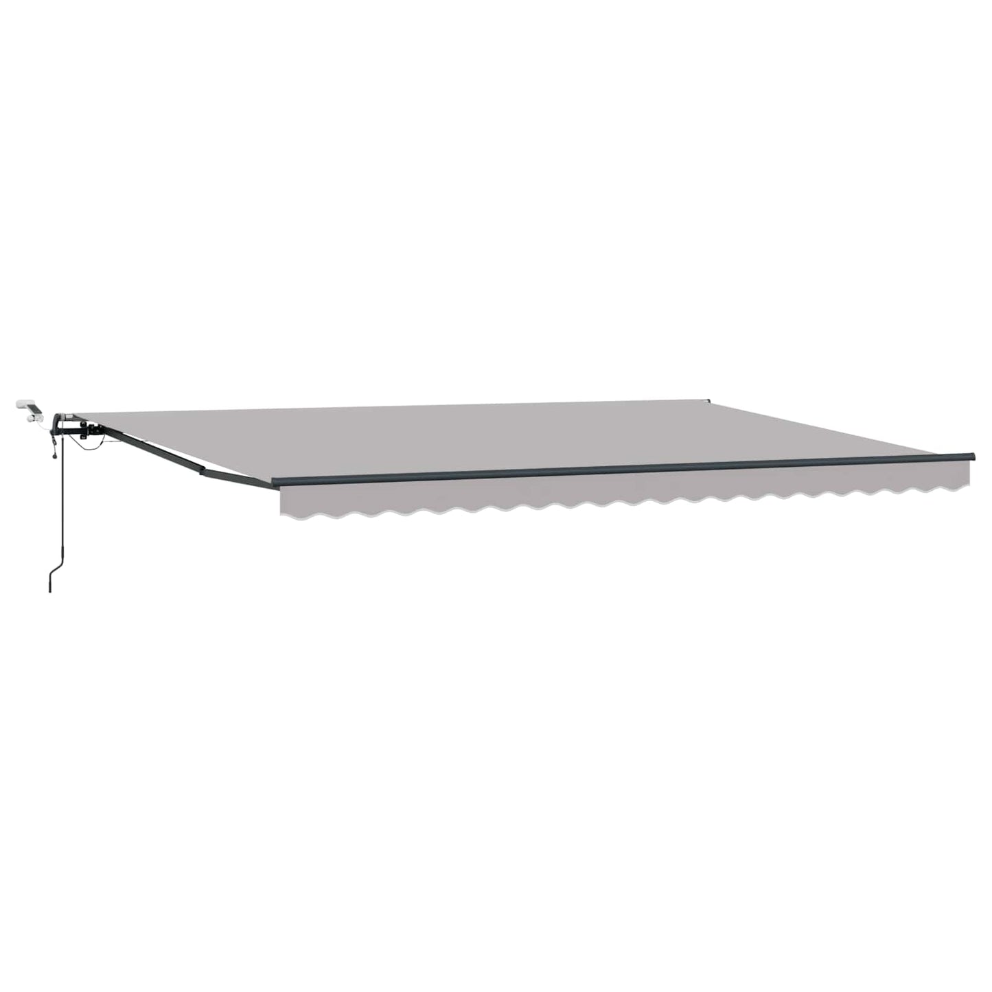 vidaXL Einziehbare Markise mit Hellgrau 500 x 300 cm Stoff