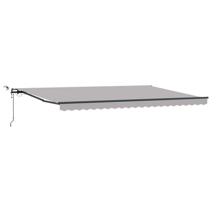 vidaXL Einziehbare Markise mit Hellgrau 500 x 300 cm Stoff