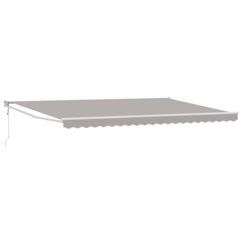 vidaXL Einziehbare Markise Hellgrau 500 × 300 cm Stoff und Metall