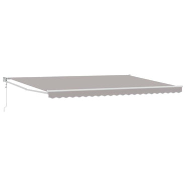 vidaXL Einziehbare Markise Hellgrau 500 × 300 cm Stoff und Metall