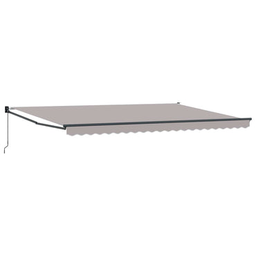 vidaXL Einziehbare Markise Hellgrau 500 × 300 cm Stoff und Metall