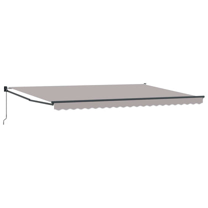 vidaXL Einziehbare Markise Hellgrau 500 × 300 cm Stoff und Metall