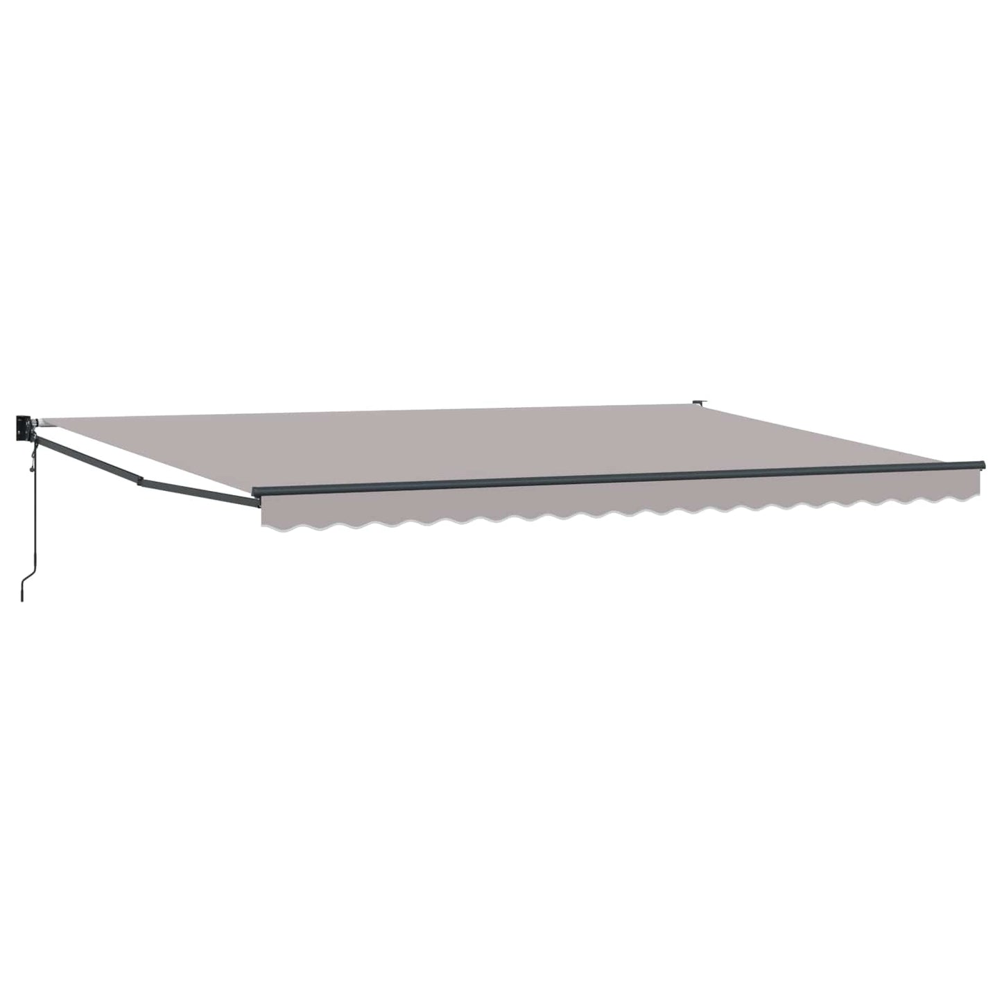 vidaXL Einziehbare Markise Hellgrau 500 × 300 cm Stoff und Metall