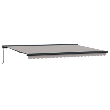 vidaXL Einziehbare Markise Hellgrau 500 x 300 cm Stoff und Metall