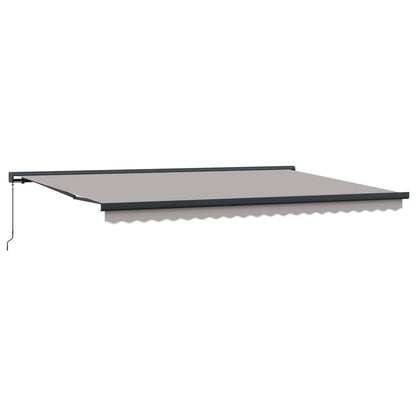 vidaXL Einziehbare Markise Hellgrau 500 x 300 cm Stoff und Metall