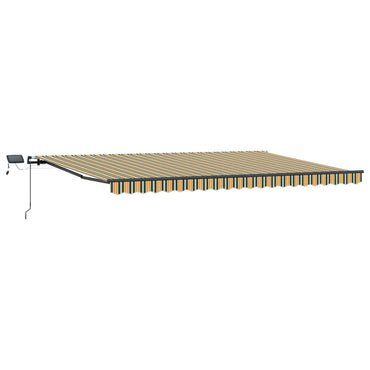 vidaXL Store banne rétractable tissu vert et jaune 500 x 300 cm