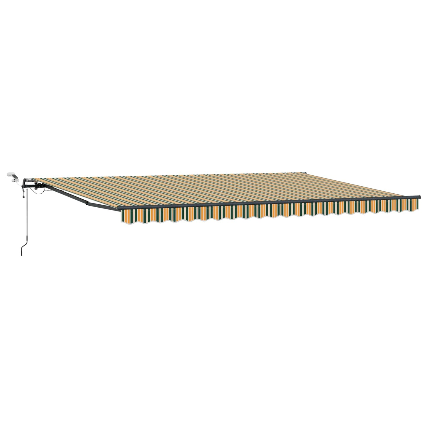 vidaXL Einziehbare Markise mit Grün und Gelb 500 x 300 cm Stoff