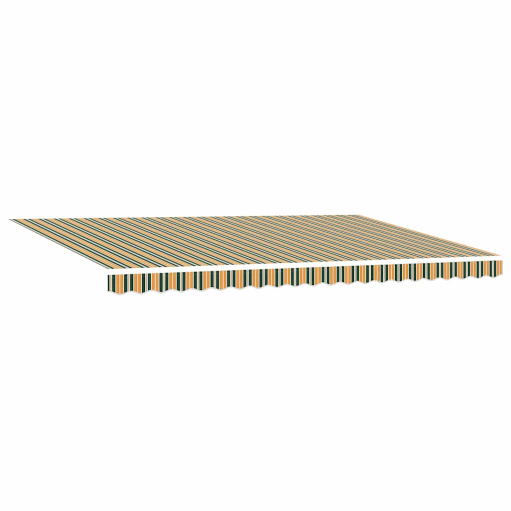 vidaXL Auvent rétractable à rayures vert et jaune 500 x 300 cm