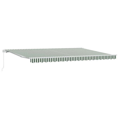 vidaXL Store banne rétractable à rayures vert et blanc 500 x 300 cm