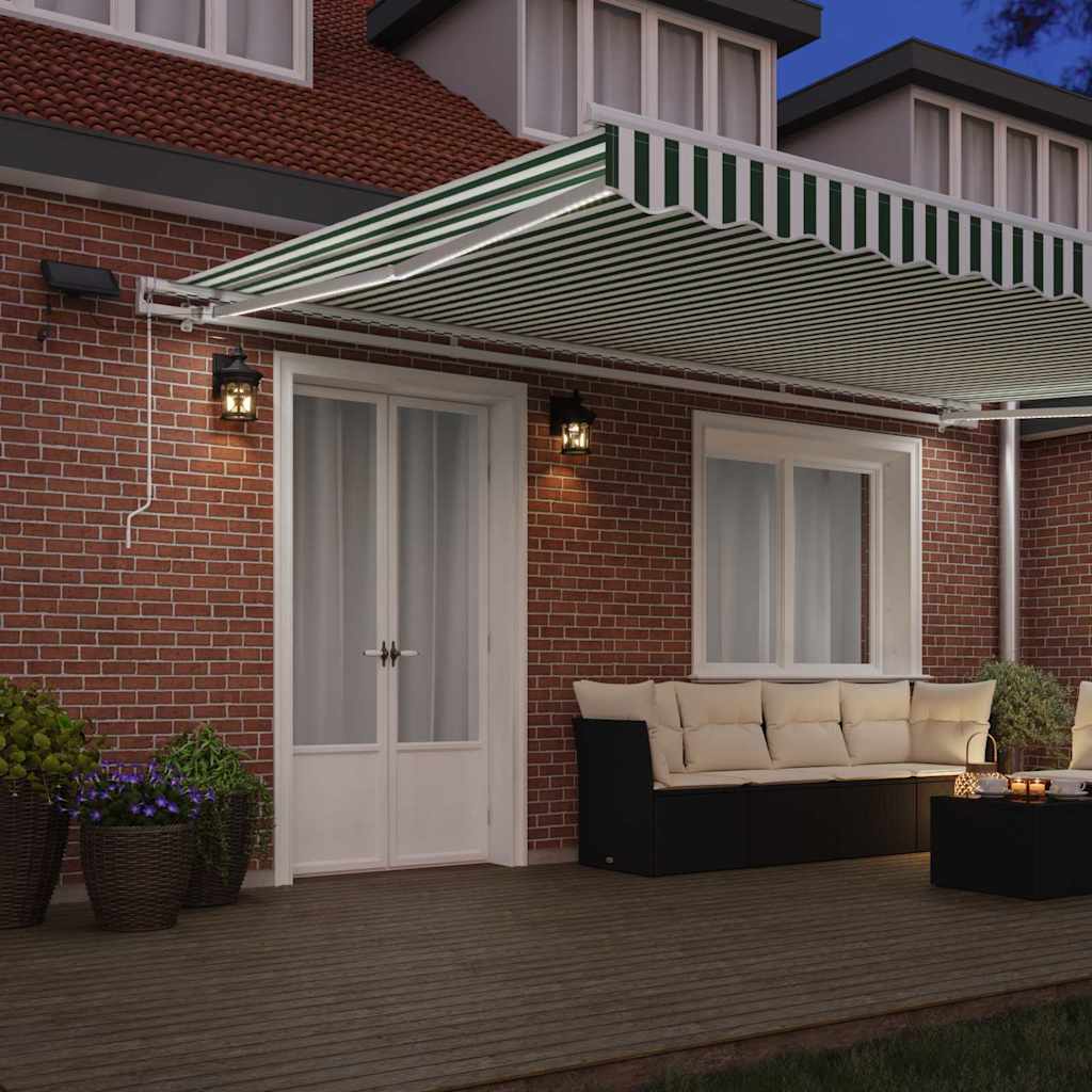 Store banne rétractable vidaXL avec tissu 500 x 300 cm