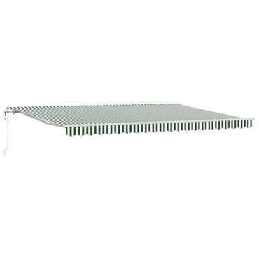 vidaXL Auvent rétractable 500 x 300 cm Vert et blanc