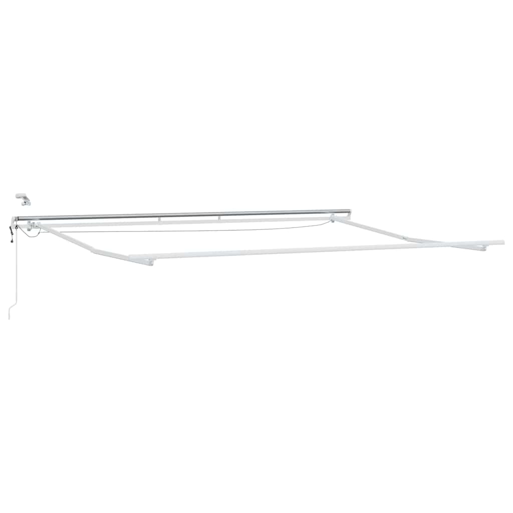 vidaXL Auvent rétractable vert et blanc 500 x 300 cm Tissu et métal