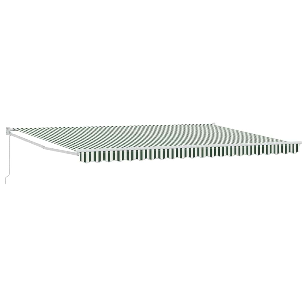 vidaXL Store latéral rétractable Rayé vert et blanc 500 x 300 cm
