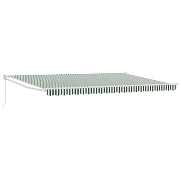 vidaXL Store latéral rétractable Rayé vert et blanc 500 x 300 cm