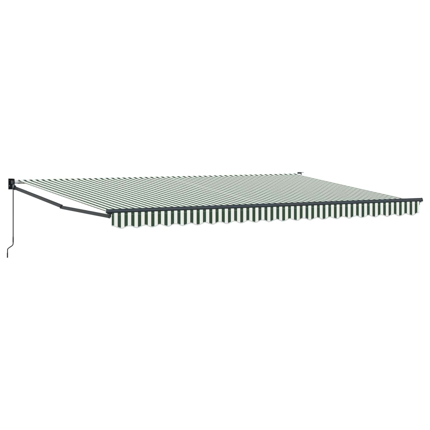 vidaXL Auvent rétractable vert et blanc 500 x 300 cm